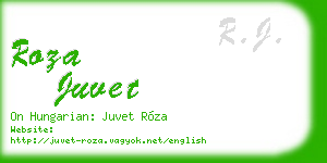 roza juvet business card